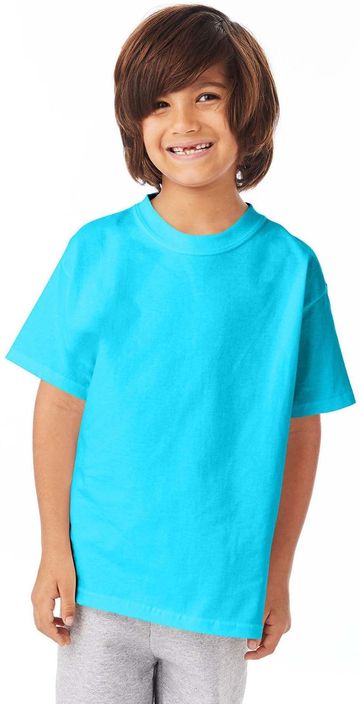 Hanes Youth Tagless 100%  Cotton Short Sleeve T-Shirt